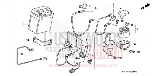 BATTERY (CBF600S6/SA6/N6/NA6) CBF600N6 de 2006